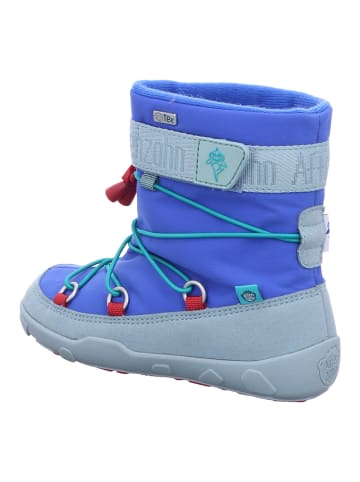 Affenzahn Stiefel Kinder Vegan Snowy Hai in Blau