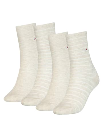 Tommy Hilfiger Socken 6er Pack in Beige meliert