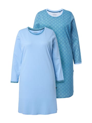 Ulla Popken Nachthemd in wasserblau