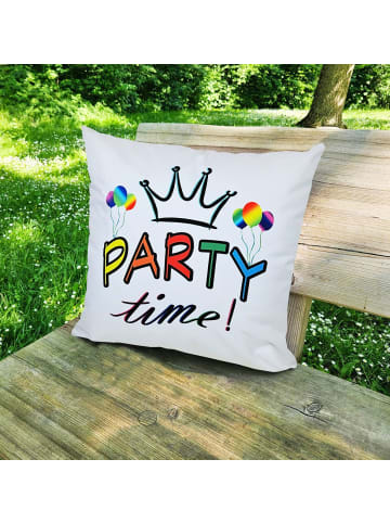 JACK Outdoor Dekokissen Motiv 50x50cm Partytime in Weiß