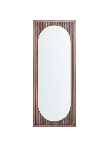 Beliani Wandspiegel LUNAS in Braun - (W) 80 x (H) 200 x (L) 3 cm Vertikal