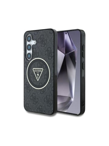 Guess Guess 4G Glitter Triangle Buttons mit Magnetfunktion Hülle Samsung in Schwarz