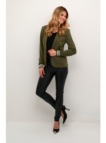 Kaffe Blazer Kinnie Regular fit in Forest Night - Chalk stripe
