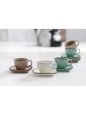Ritzenhoff & Breker 6er Set Espressotassen mit Untertassen Casa 80 ml in beige