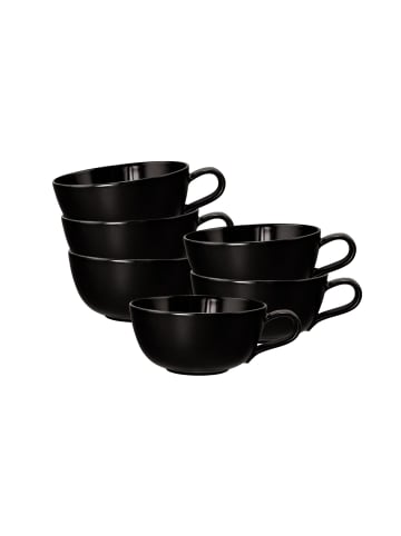 Seltmann Weiden 6er Set Teetassen Liberty Velvet Black in Schwarz 290 ml in schwarz