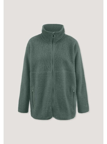 Hessnatur Hessnatur Wollfleece Jacke Oversized aus reiner Bio-Merinowolle in fichtengrün