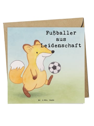 Mr. & Mrs. Panda Einladungskarte Fußballer Leidenschaft Design m... in Weiß