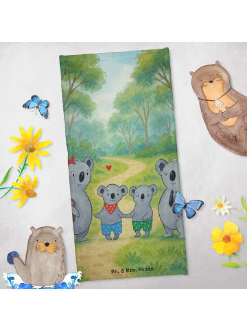 Mr. & Mrs. Panda Strandtuch Koala Familie zwei Design ohne Spruch in Weiß
