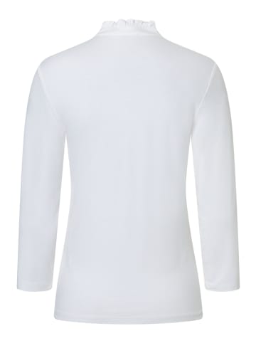 More & More feminines 3/4 Arm Shirt, Rüschenkragen in offwhite