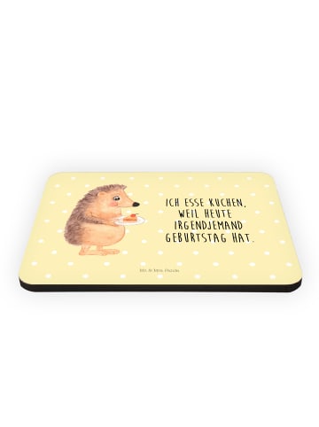 Mr. & Mrs. Panda magnet Igel Kuchenstück mit Spruch in Gelb Pastell
