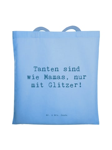 Mr. & Mrs. Panda Tragetasche Spruch Glitzernde Tante mit Spruch in Sky Blue