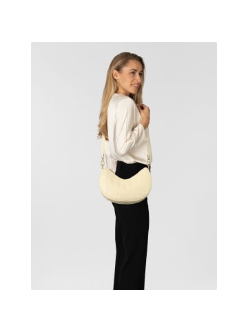 Lacoste Maheki Schultertasche Leder 24 cm poudre