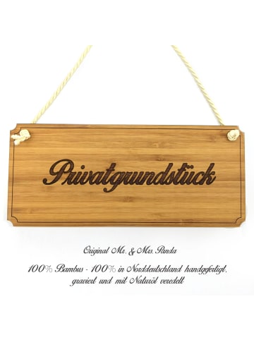 Mr. & Mrs. Panda Wegweiser Privatgrundstück mit Spruch in Keine Angabe