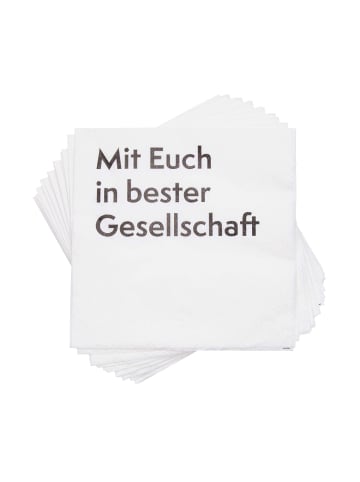 Butlers Papierserviette Mit Euch in bester Gesellschaft 20 Stück APRÈS in Weiß-Schwarz