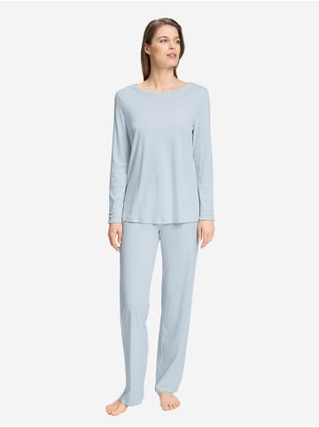 Hanro Pyjama Pilar in pastel sky