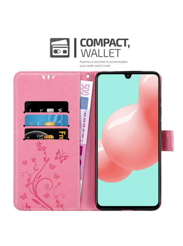 cadorabo Hülle für Samsung Galaxy A41 Blumen Design in FLORAL ROSA