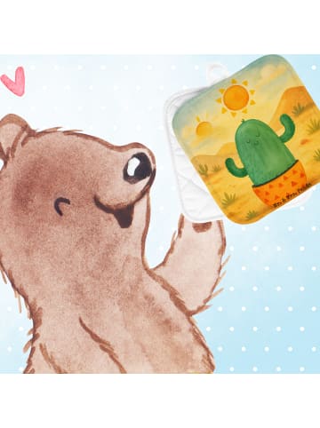 Mr. & Mrs. Panda Ofenhandschuhe Kaktus Sonne Design ohne Spruch in Weiß