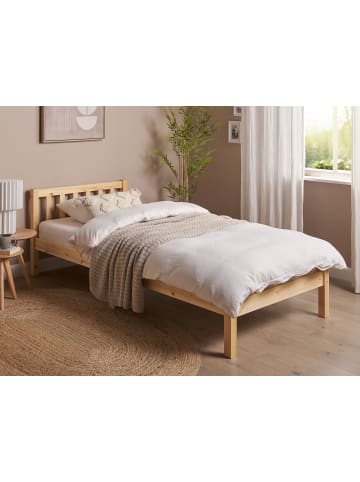 Beliani Einzelbett FLORAC in Braun - (W) 97 x (H) 70 x (L) 208 cm
