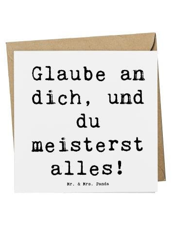 Mr. & Mrs. Panda Grußkarte Spruch Stolpersteine im Alltag meiste... in Weiß