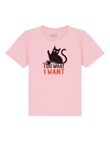 wat? Apparel T-Shirt Cat in Rosa