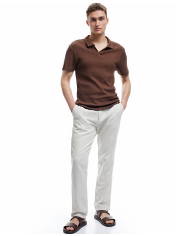 KOTON TSHIRT SS POLO in Braun