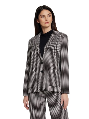 Betty Barclay Blazer-Jacke langarm in Schwarz/Beige