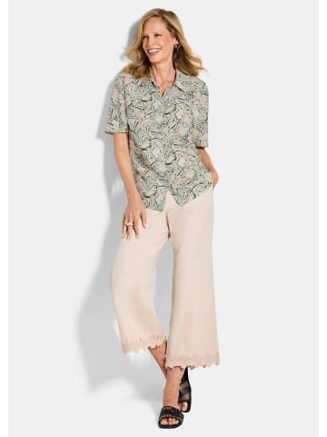 GOLDNER Viskosebluse mit Paisley-Design in stein / gemustert