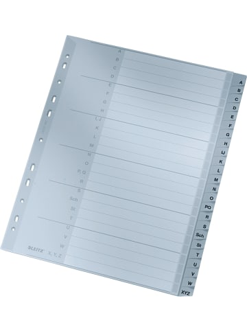 Leitz Register A4 Überbreite PP-Folie A-Z grau