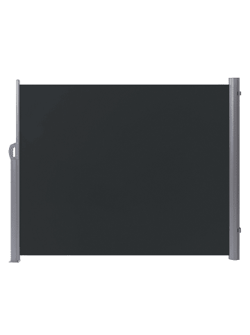 Beliani Seitenmarkise DORIO in Grau/Silber - (W) 305 x (H) 160 x (L) 9 cm