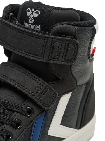 Hummel Sneaker High Slimmer Stadil Leather High Jr in BLACK/BLUE