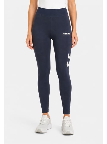 Hummel Leggings Training High Waist Tight Fit Sport Figurbetont in Blau-2