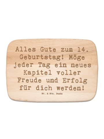 Mr. & Mrs. Panda Frühstücksbrettchen Spruch 14. Geburtstag mit S... in Transparent