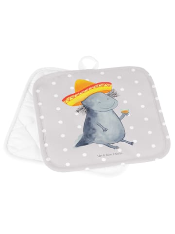 Mr. & Mrs. Panda Topflappen Axolotl Tequila ohne Spruch in Grau Pastell