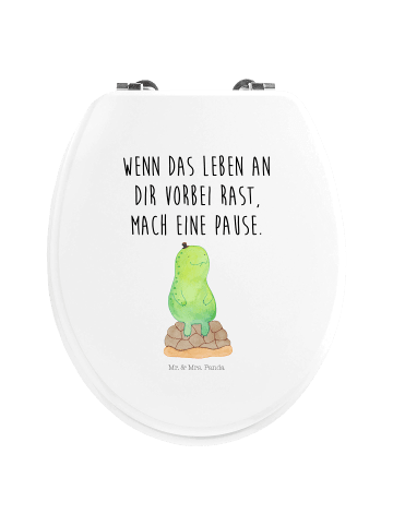 Mr. & Mrs. Panda Motiv WC Sitz Schildkröte Pause mit Spruch in Weiß