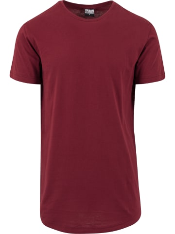 Urban Classics Long Tees in burgundy