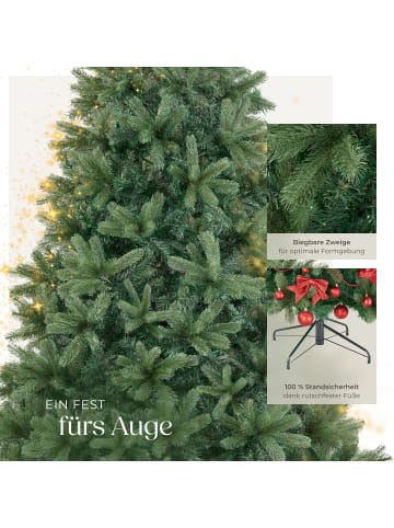 tectake Christbaum Künstlicher Tannenbaum 210 230cm Spritzgussnadeln Deko