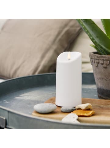 STAR Trading LED Outdoor-Kerze ,Flamme, Batterie und Timer, flackernd, warmweiß, 1