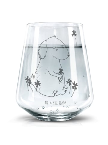 Mr. & Mrs. Panda Wasserbecher Hund Kleeblatt ohne Spruch in Transparent