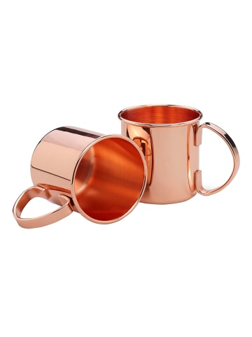 Echtwerk 2 er-Set Moscow Mule Kupferbecher 500 ml in Kupfer