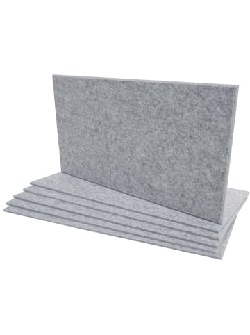 MCW 6er-Set Akustikwandpaneel L52, Hellgrau