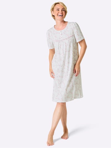 WITT WEIDEN Nachthemd in weiß-rosé-bedruckt