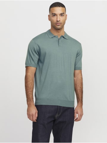 Jack & Jones Gestricktes Polo in Stormy Sea 3