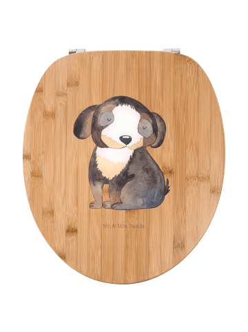 Mr. & Mrs. Panda Motiv WC Sitz Hund Entspannen ohne Spruch in Braun