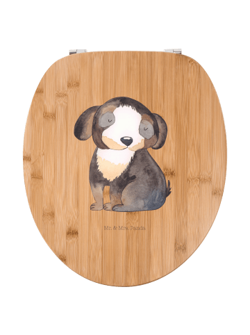 Mr. & Mrs. Panda WC Sitz Hund Entspannen ohne Spruch in Braun