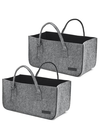 DuneDesign Filztasche Telora (2er Set) in grau