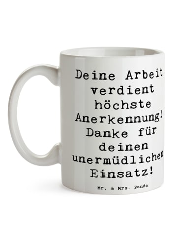 Mr. & Mrs. Panda Teebecher Spruch Danke Pflegekraft mit Spruch in Weiß