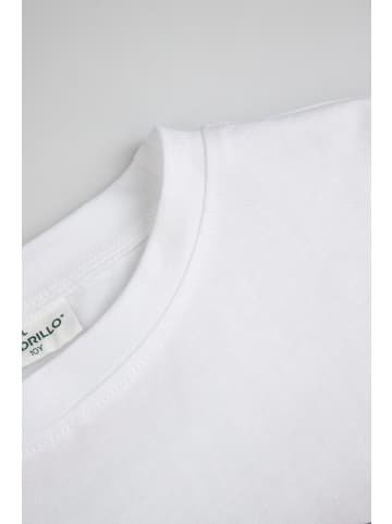 Coccodrillo Baumwoll-T-Shirt mit kurzen Ärmeln in weiß
