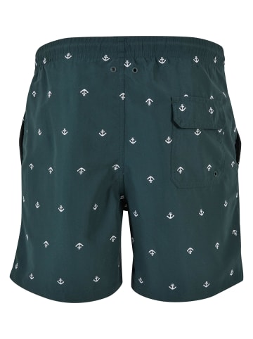 Urban Classics Badeshorts in anchor/bottlegreen/white