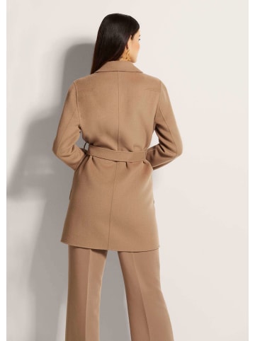 MADELEINE Eleganter Doubleface-Mantel mit Reverskragen in caramel