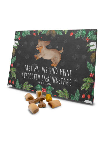 Mr. & Mrs. Panda Adventskalender Hund Hund Dackel mit Spruch in Kreidetafel